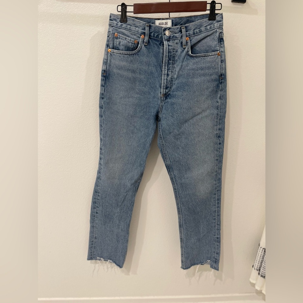 Agolde Riley High Rise Straight Crop - Size 26 - Picture 3 of 11